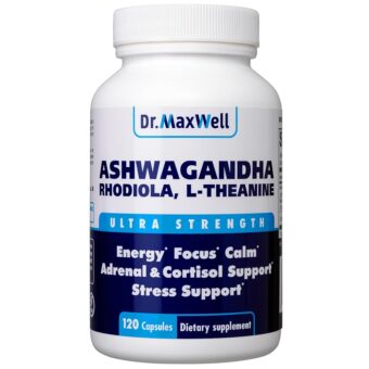 Cortisol Manager Supplement, Supports Relaxation, Mood & Sleep in Times of Occasional Stress, Ashwagandha Rhodiola Adaptogens, Helps Maintain Normal Cortisol Levels, 120 Capsules