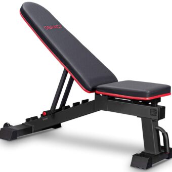 DERACY Adjustable Weight Bench for Full Body Workout, Incline and Decline Weight Bench for Indoor Workout, Home Gym