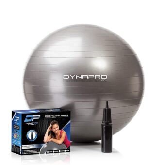 DYNAPRO Exercise Ball – Extra Thick Eco-Friendly & Anti-Burst Material Supports over 2200lbs, Stability Ball for Home, Yoga, Gym Ball, Birthing Ball, Physio Ball, Swiss Ball,...