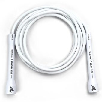 Elite Jumps | 6mm PVC Jump Ropes for Fitness | Indoor/Outdoor Adjustable Boxing Jump Rope w/Unbreakable Handles & Ultra-Durable Non-Kinking PVC | Skipping Rope for Men & Women &...