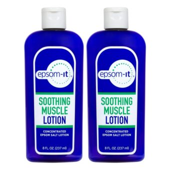 EPSOM-IT Soothing Muscle Lotion - Epsom Salt Magnesium Sulfate Cream Arnica for Muscle Stiffness, Discomfort, Topical Magnesium Lotion, Leg Cramps, Restless Legs, Knee and Achy...
