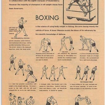 ESETASOT Boxing Techniques Guide Metal Tin Signs Boxing Knowledge Retro Posters Boxing Enthusiast Encyclopedia Plaques Home Room Boxing Gym Club Wall Decor 12x16 Inches