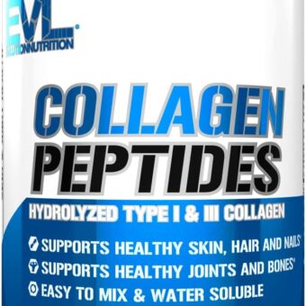 Evlution Nutrition Collagen Peptides Powder, Premium Hydrolyzed Collagen to Support Healthy Skin, Hair, Bones, Joints, Nails & More (30 Servings)