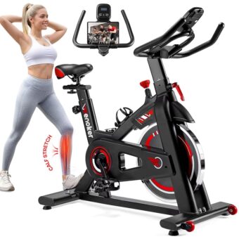 Exercise Bike, WENOKER Indoor Cycling Bike/Stationary Bike for Home, Indoor Bike with Silent Belt Drive, Heavy Flywheel and LCD Monitor for Home Gym Cardio Workout Training