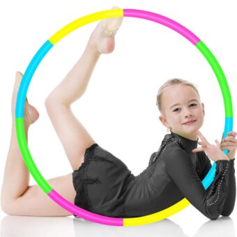 Exercise Hoops for Kids, Detachable Adjustable Weight Size Colorful Hoops Suitable for Fitness, Bodybuilding, Gymnastics, Dance, Lose Weight, Playing