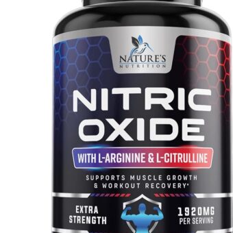 Extra Strength Nitric Oxide Supplement L Arginine 3X Strength - Citrulline Malate, AAKG, Beta Alanine - Premium Muscle Supporting Nitric Oxide Booster for Strength & Energy...