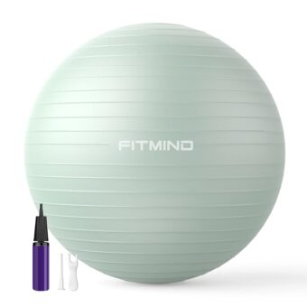 Extra Thick Exercise Ball Yoga Ball 22in/26in/30in for Workout Pregnancy Stability,Anti-Burst and Slip Resistant Swiss Ball with Pump for Yoga, Pilates,...
