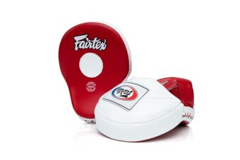 Fairtex FMV9 Contoured Focus Mitts |Striking Accuracy & Protection for Boxing, Muay Thai, Kickboxing |Ergonomic Design, Soft Padding, Secure Fit Leather