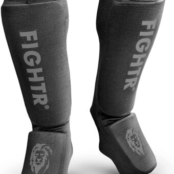 FIGHTR® Shin Guards - Ideal Fit and Padding | shin Protection for Kicks in Kickboxing, MMA, Muay Thai and Other Combat Sports