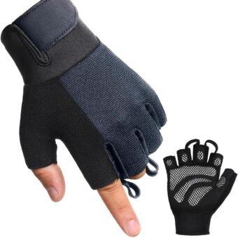 Fingerless Workout Gloves for Men and Women, Lightweight Breathable Fitness Gloves for Weightlifting, Cycling, Climbing, Rowing