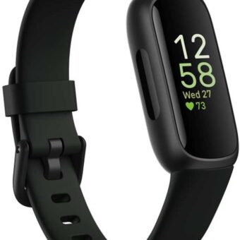 Fitbit Inspire 3 Fitness Tracker – Advanced Health Insights with Stress Management, Workout Intensity & Sleep Tracking, 24/7 Heart Rate, Includes Small and Large Classic Bands -...