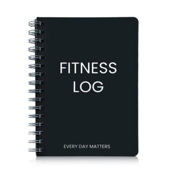 Fitness Journal - Workout Journal for Men & Women, Workout Log Book for Daily Tracking, Undated Fitness Planner, Waterproof Cover Workout Planner, Track Goals, Nutrition & More