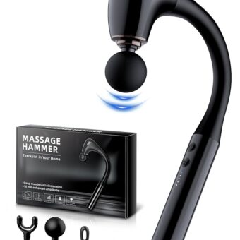 FVZ Massage Gun with Upgraded Extension Handle, 10MM Massage Gun Deep Tissue, Back Massager, Muscles/Neck/Shoulders/Waist/Legs Massager Portable for Pain Relief, 4 Massage Heads...