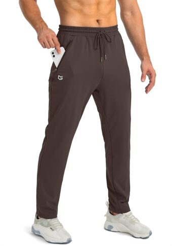 G Gradual Men's Sweatpants with Zipper Pockets Tapered Joggers for Men Athletic Pants for Workout, Jogging, Running