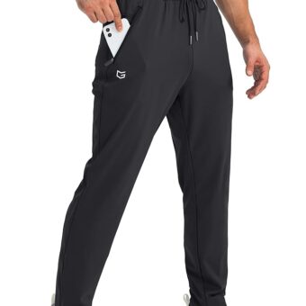 G Gradual Men's Sweatpants with Zipper Pockets Tapered Joggers for Men Athletic Pants for Workout, Jogging, Running