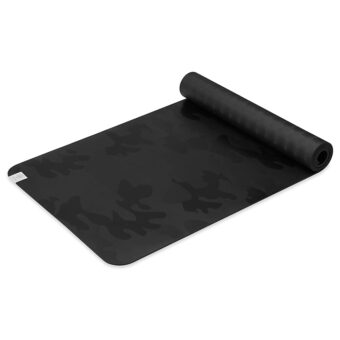 Gaiam Dry-Grip Yoga Mat - 5mm Thick Non-Slip Exercise & Fitness Mat for Standard or Hot Yoga, Pilates and Floor Workouts - Cushioned Support, Non-Slip Coat - 68 x 24 Inches