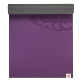 Gaiam Dry-Grip Yoga Mat - 5mm Thick Non-Slip Exercise & Fitness Mat for Standard or Hot Yoga, Pilates and Floor Workouts - Cushioned Support, Non-Slip Coat - 68 x 24 Inches