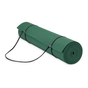 Gaiam Essentials Premium Yoga Mat with Yoga Mat Carrier Sling (72"L x 24"W x 1/4 Inch Thick)