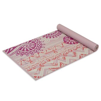 Gaiam Print Yoga Mat, Non Slip Exercise & Fitness Mat for All Types of Yoga, Pilates & Floor Exercises