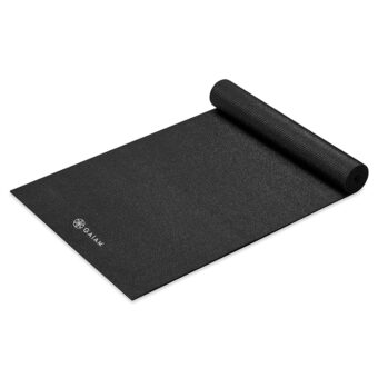 Gaiam Yoga Mat - Premium 5mm Solid Thick Non Slip Exercise & Fitness Mat for All Types of Yoga, Pilates & Floor Workouts (68" x 24" x 5mm)