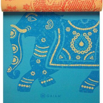 Gaiam Yoga Mat - Premium 6mm Print Reversible Extra Thick Non Slip Exercise & Fitness Mat for All Types of Yoga, Pilates & Floor Workouts (68" x 24" x 6mm Thick)