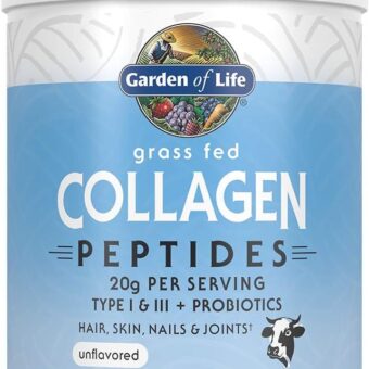 Garden of Life Grass Fed Collagen Peptides Powder – Unflavored Collagen Powder for Women Men Hair Skin Nails Joints, Hydrolyzed Collagen Protein Supplements, Post Workout, Paleo...