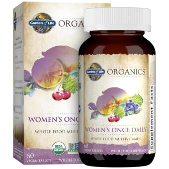 Garden of Life Organics Multivitamin for Women - Women's Once Daily Multi - Whole Food Multi with Iron, Biotin, Vegan Organic Womens Multivitamin for Health, Energy Hair Skin...