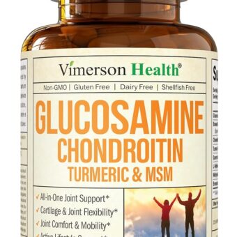 Glucosamine Chondroitin MSM and Turmeric Supplement - Joint Support Supplement for Women & Men with Boswellia & Glucosamine Sulfate 1500 mg. Used for Cartilage & Joint Health &...
