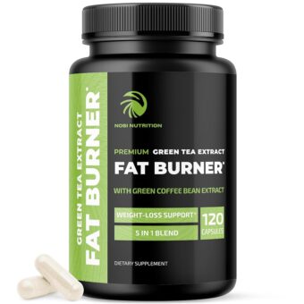 Green Tea Weight Loss Pills | Belly Fat Burner, Metabolism Booster, & Appetite Suppressant for Women & Men | 45% EGCG | With Green Coffee Bean Extract | Vegan, Gluten-Free...