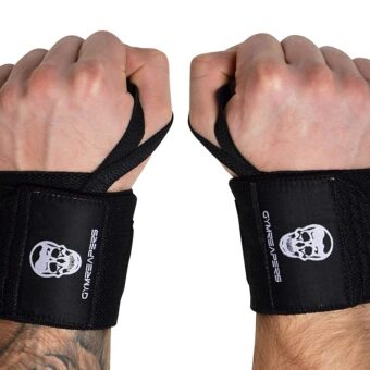 Gymreapers Weightlifting Wrist Wraps (IPF Approved) 18" Professional Quality Wrist Support with Heavy Duty Thumb Loop - Best Wrap for Powerlifting Competition, Strength...