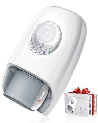 Hand Massager with Heat and Compression: Valentines Day Gifts for Her Him – Hand and Wrist Massage with Palm Kneading Rollers - Arthritis Carpal Tunnel Fatigue Relief - FSA HSA...