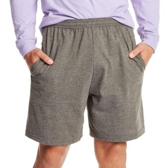 Hanes Men's Athletic Shorts, Favorite Cotton Jersey Shorts, Pull-On Knit Shorts with Pockets, Knit Gym Shorts, 7.5" Inseam