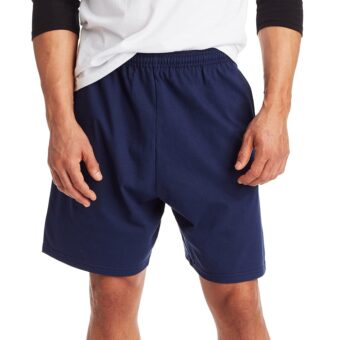 Hanes Men's Athletic Shorts, Favorite Cotton Jersey Shorts, Pull-On Knit Shorts with Pockets, Knit Gym Shorts, 7.5" Inseam