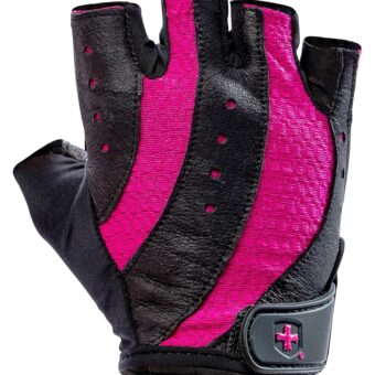 Harbinger Women's Pro Gloves with Vented Cushioned Leather Palm for Weightlifting, Training, Fitness, and Gym Workouts