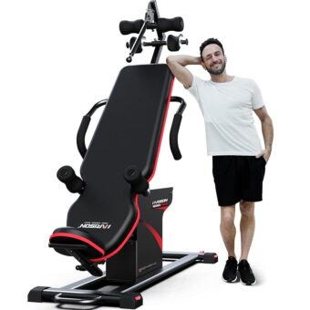 HARISON Electric Inversion Table for Back Pain Relief - Heavy Duty Inversion Machine with Remote Control, Strength Training Inversion Equipment