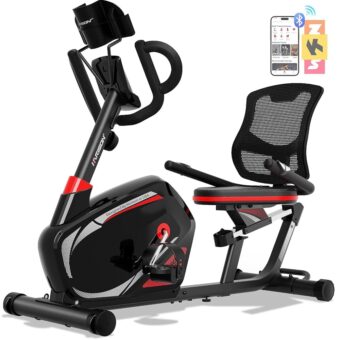 HARISON Pro Recumbent Exercise Bike 400 lbs Capacity, Magnetic Recumbent bike for Adult and Seniors, Recumbent Stationary bike for Home with Smart Bluetooth App, 2 in 1 LCD...