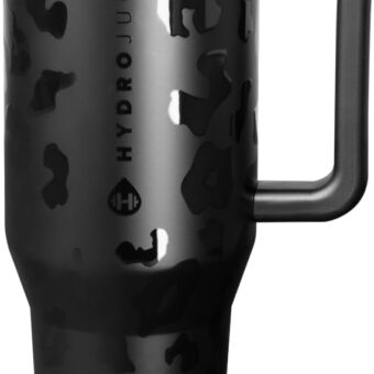 HydroJug Traveler - 40 oz Water Bottle with Handle & Flip Straw - Fits in Cup Holder, Leak Resistant Tumbler-Reusable Insulated Stainless Steel & Rubber Base - Gifts for Women &...