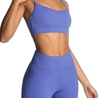 IMEKIS Women's Workout Sets 2 Piece Yoga Outfit High Waisted Biker Shorts Leggings Sports Bra Gym Fitness Clothes Tracksuit