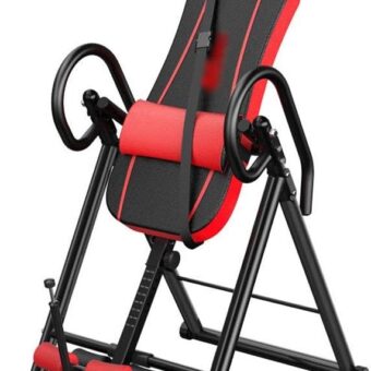 Inversion Table Foldable Fitness Inversion Table Adjustable Height Automatic Presser Ankle Holders Protective Safety Belt Steel Frame for Home