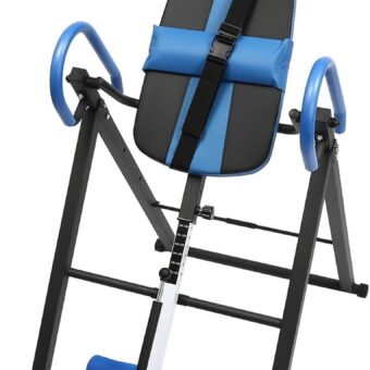 Inversion Tables for Back Pain Foldable Heavy Duty Inversion Table Teeter Machine with Extended Ankle Lock Handle, Gym Inversion Table Gravity Hang Back Pain Relief Fitness Table