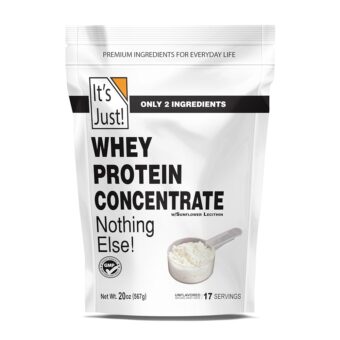 It's Just! - 100% Whey Protein Concentrate, Made in USA, RBST/rBGH Hormone Free, Premium WPC-80, No Added Flavors or Artificial Sweeteners (1.25 Pound, Unflavored)