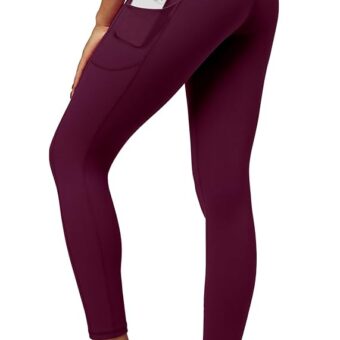 IUGA High Waist Yoga Pants with Pockets, Leggings for Women Tummy Control, Workout Leggings for Women 4 Way Stretch