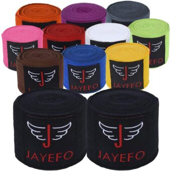 Jayefo Sports Hand Wraps 180 Inches Inner Boxing Gloves Martial Arts Wraps for Men & Women Boxing MMA Kickboxing Muay Thai - Pair