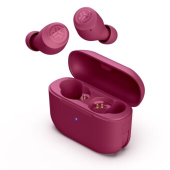 JLab Go Air Pop True Wireless Bluetooth Earbuds & Charging Case - Dark Pink, Dual Connect, IPX4 Sweat Resistance, Bluetooth 5 Connection, 3 EQ Sound Settings Signature,...
