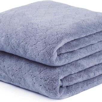 JML Microfiber Bath Towels, Oversized, Ultra Soft, Super Absorbent and Fast Drying, No Fading and Multipurpose Use for Sports, Travel, Fitness, SPA and Yoga (Coral Fleece -...