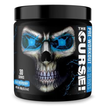 JNX SPORTS The Curse! Pre Workout Powder - Blue Raspberry 30 Servings | Preworkout: Boost Strength, Energy + Focus for Men & Women | Caffeine, Beta-Alanine, Creatine & L-Citrulline