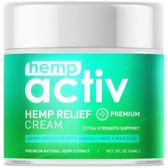 Joint & Muscle Relief Cream, Infused with Hemp, Menthol, MSM & Arnica, Soothe Discomfort in Your Back, Muscles, Joints, Neck, Shoulder, Knee, Nerves - 2 Fl Oz
