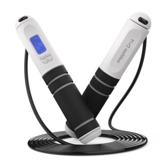 Jump Rope, multifun Speed Jumping Rope with Calorie Counter, Adjustable Digital Counting Jump Rope with Ball Bearings and Alarm Reminder for Fitness, Crossfit, Exercise,...