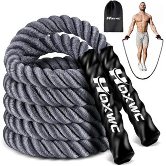 Jump Rope, Weighted Jump Rope for Fitness, Heavy Skipping Ropes for Men Women Kids, Home Gym Workout Equipment Set, Suitable for Boxing, Cardio, Training Muscles, Full Body...
