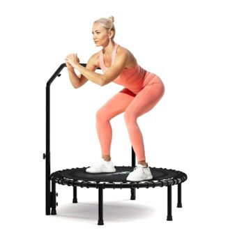 Jumpzylla Fitness Trampoline 40" or 48" | Foldable Mini Rebounder Trampoline for Adults with Bar | Durable, Quiet, Low-Impact Exercise Equipment for Indoor and Home Workouts...
